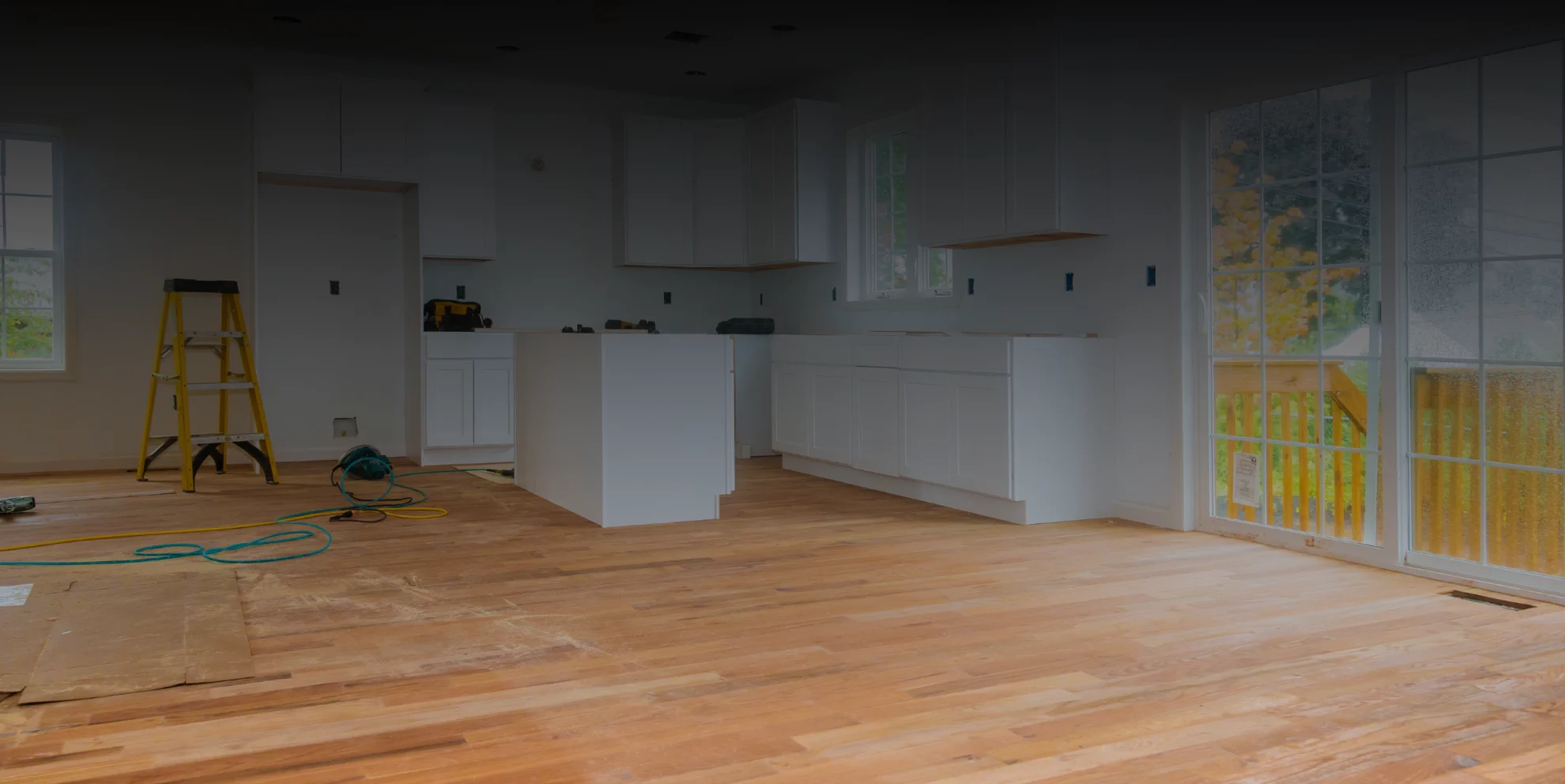 a kitchen being remodeled